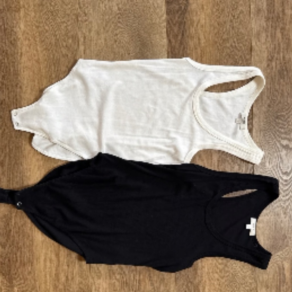 AGOLDE Rib Tank Bodysuit White Sleeveless - Picture 4 of 4